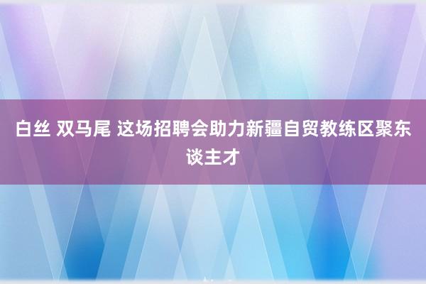 白丝 双马尾 这场招聘会助力新疆自贸教练区聚东谈主才