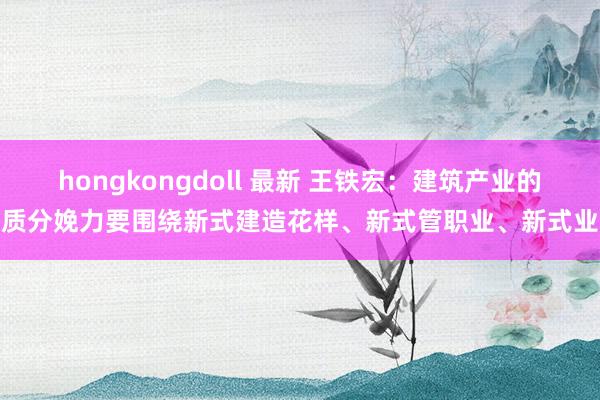 hongkongdoll 最新 王铁宏：建筑产业的新质分娩力要围绕新式建造花样、新式管职业、新式业态