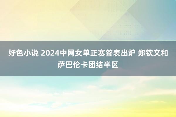 好色小说 2024中网女单正赛签表出炉 郑钦文和萨巴伦卡团结半区