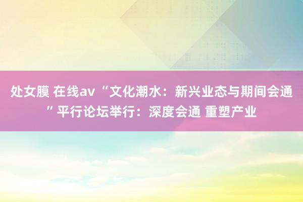 处女膜 在线av “文化潮水：新兴业态与期间会通”平行论坛举行：深度会通 重塑产业