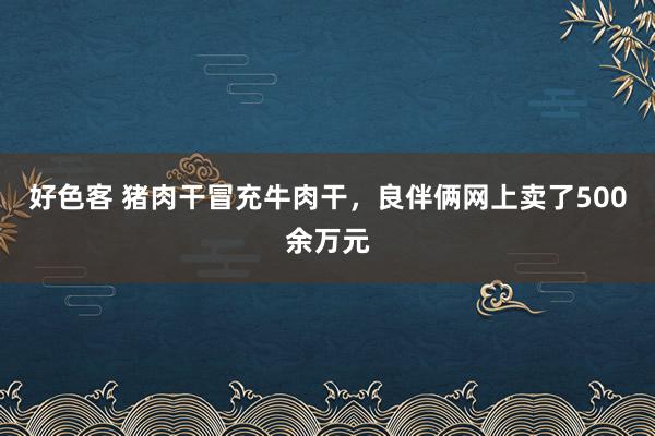 好色客 猪肉干冒充牛肉干，良伴俩网上卖了500余万元