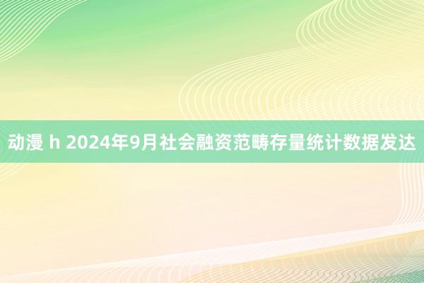 动漫 h 2024年9月社会融资范畴存量统计数据发达