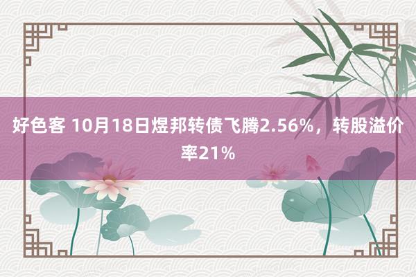 好色客 10月18日煜邦转债飞腾2.56%，转股溢价率21%