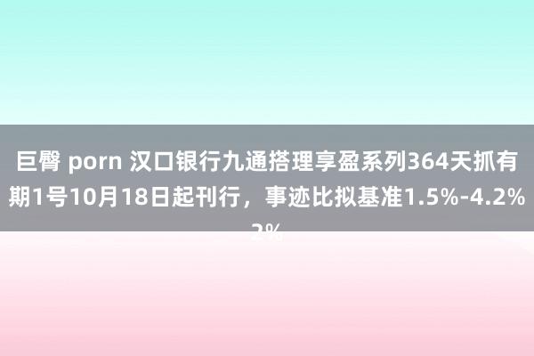 巨臀 porn 汉口银行九通搭理享盈系列364天抓有期1号10月18日起刊行，事迹比拟基准1.5%-4.2%