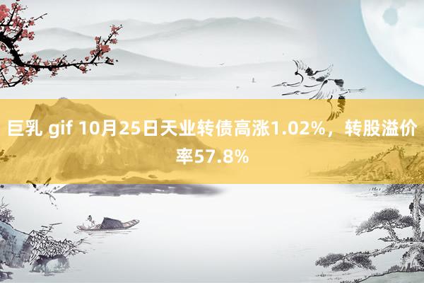 巨乳 gif 10月25日天业转债高涨1.02%，转股溢价率57.8%