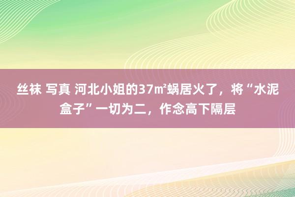 丝袜 写真 河北小姐的37㎡蜗居火了，将“水泥盒子”一切为二，作念高下隔层