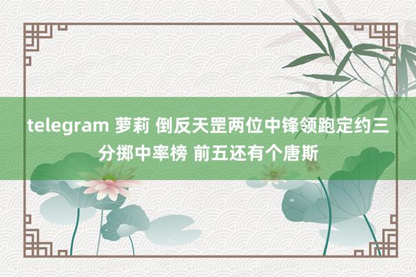 telegram 萝莉 倒反天罡两位中锋领跑定约三分掷中率榜 前五还有个唐斯