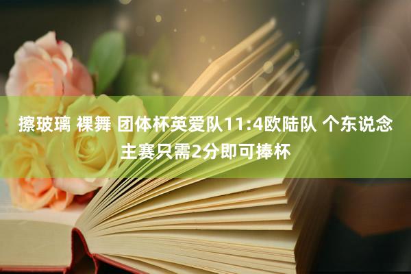 擦玻璃 裸舞 团体杯英爱队11:4欧陆队 个东说念主赛只需2分即可捧杯